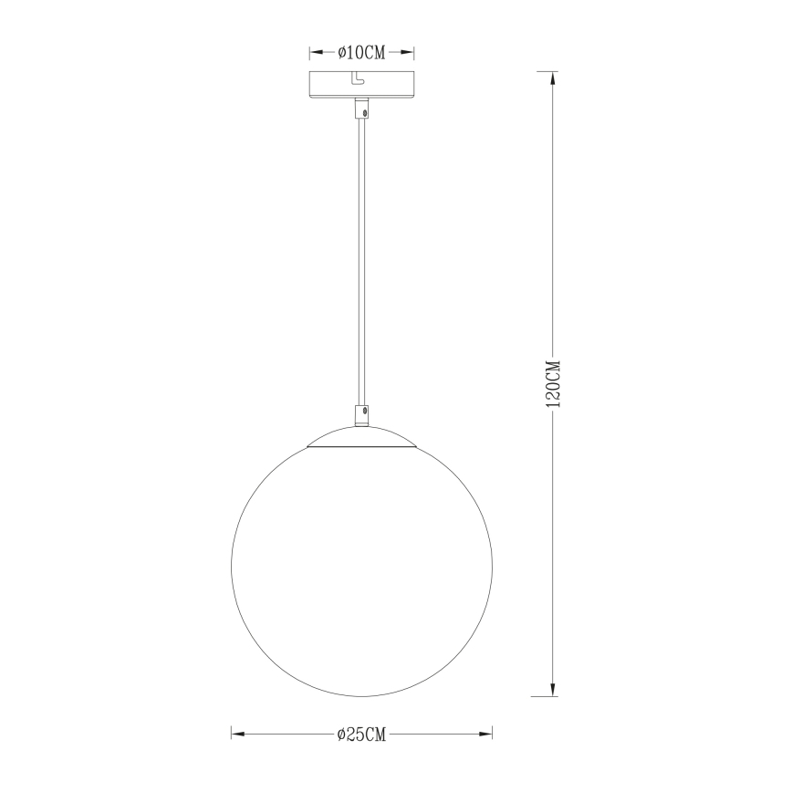 Globo - Lámpara colgante 1xE27/40W/230V diá. 30 cm