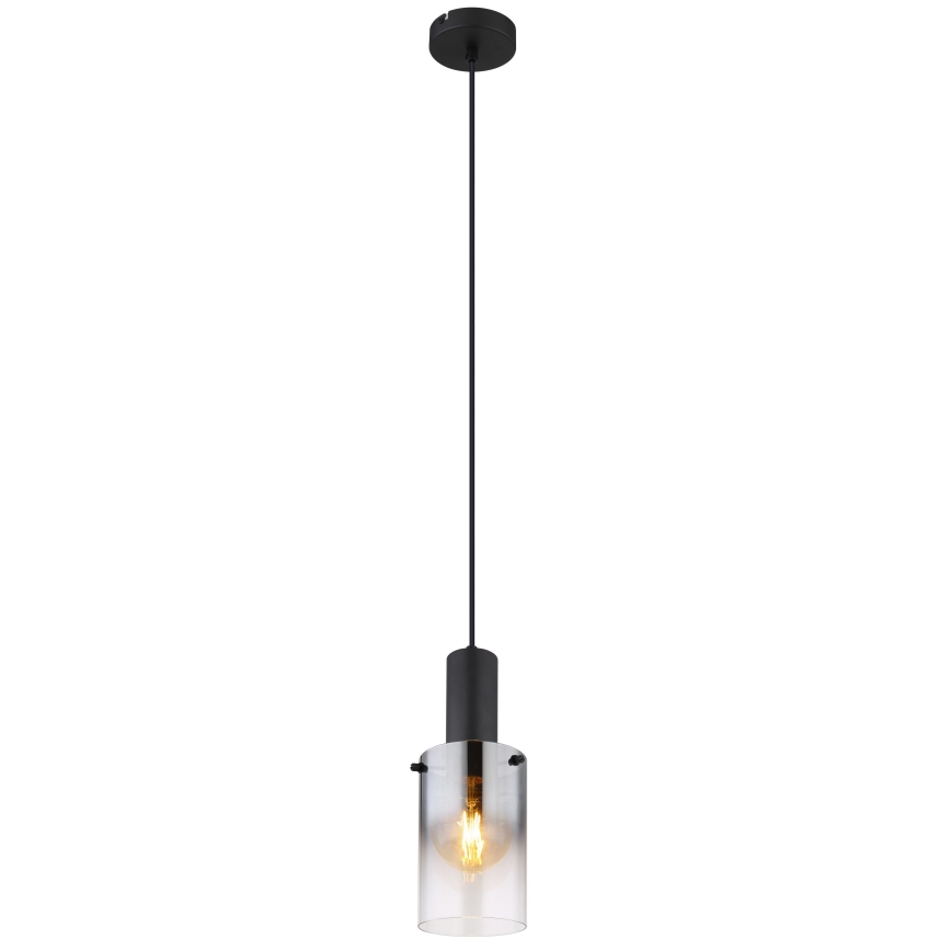 Globo - Lámpara colgante 1xE27/40W/230V diá. 12,5 cm negro
