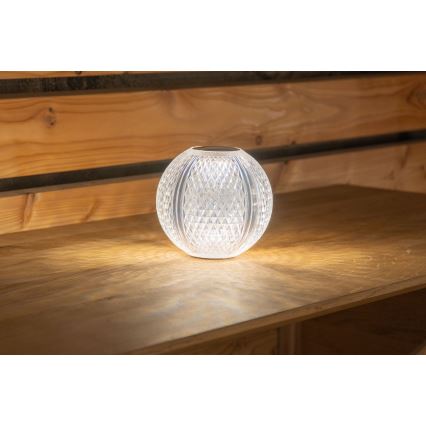 Globo - Lámpara de mesa regulable LED táctil LED/2W/5V 1200 mAh USB transparente
