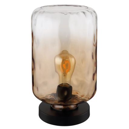 Globo - Lámpara de mesa 1xE27/60W/230V marrón