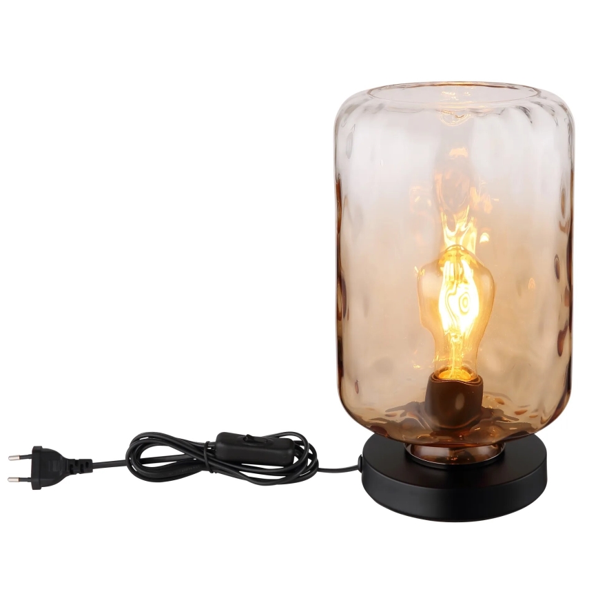 Globo - Lámpara de mesa 1xE27/60W/230V marrón