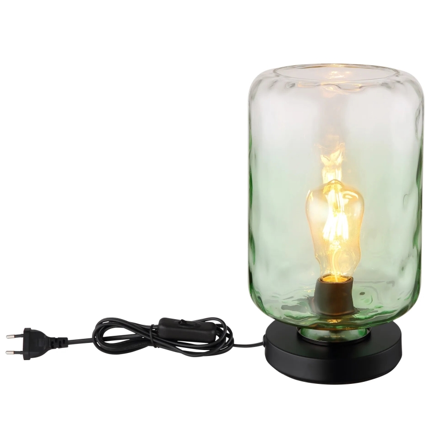 Globo - Lámpara de mesa 1xE27/60W/230V Verde