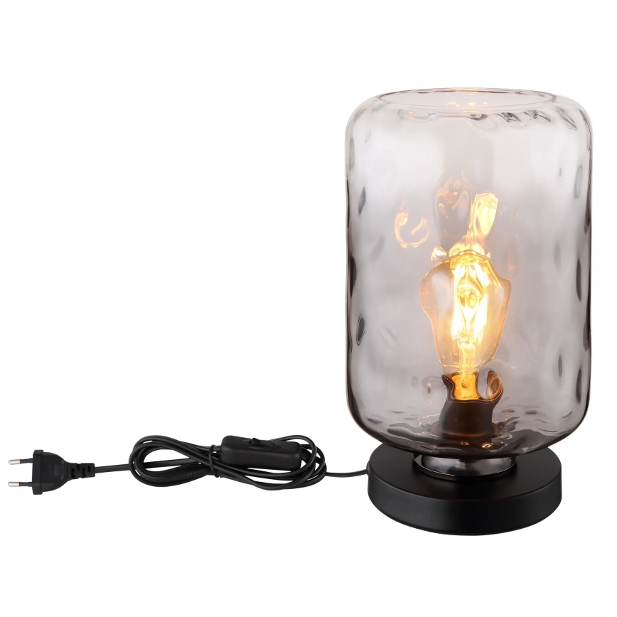 Globo - Lámpara de mesa 1xE27/60W/230V gris