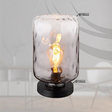 Globo - Lámpara de mesa 1xE27/60W/230V gris