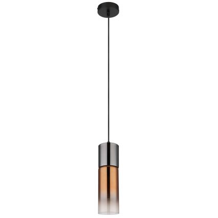 Globo - Lámpara colgante 1xE27/25W/230V diá. 10,5 cm negro/cobre