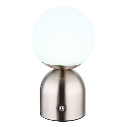 Globo - Lámpara de mesa regulable LED táctil LED/2,5W/3,7V 2700K/4000K/6500K 1800 mAh USB cromo mate