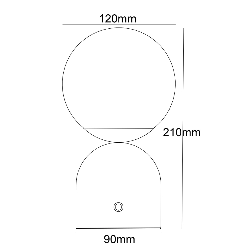 Globo - Lámpara de mesa regulable LED táctil LED/2W/5V 2700/4000/6500K 1800 mAh blanco