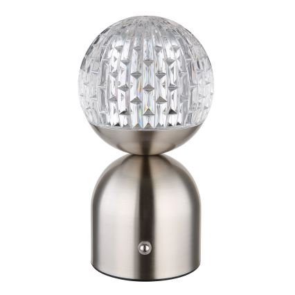 Globo - Lámpara de mesa regulable LED táctil LED/2,5W/3,7V 2700/4000/6500K 1800 mAh USB cromo mate