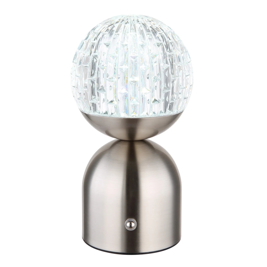 Globo - Lámpara de mesa regulable LED táctil LED/2,5W/3,7V 2700/4000/6500K 1800 mAh USB cromo mate