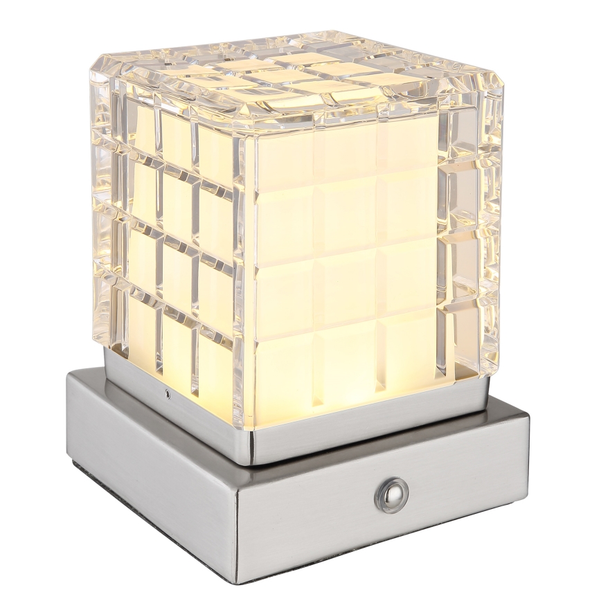 Globo - Lámpara de mesa regulable LED táctil LED/2,5W/3,7V 2700K/4000K/6500K 1800 mAh USB cromo mate