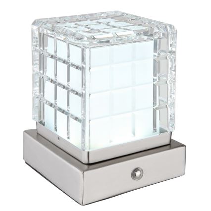 Globo - Lámpara de mesa regulable LED táctil LED/2,5W/3,7V 2700K/4000K/6500K 1800 mAh USB cromo mate