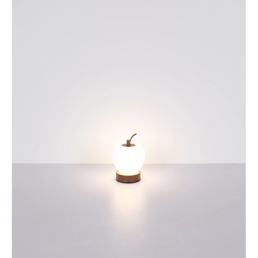 Globo - Lámpara de mesa regulable LED táctil LED/2W/3,7V 2700K/4000K/6500K 1200 mAh USB marrón