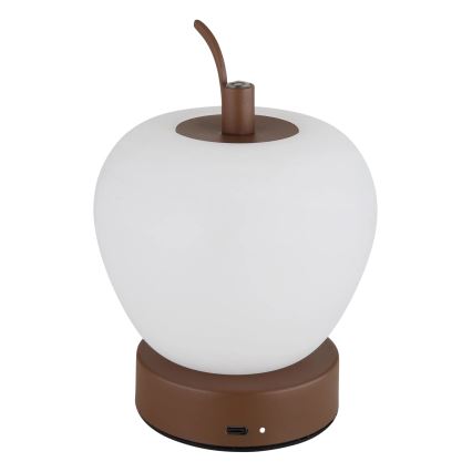 Globo - Lámpara de mesa regulable LED táctil LED/2W/3,7V 2700K/4000K/6500K 1200 mAh USB marrón