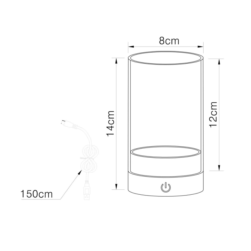 Globo - LED Lámpara de mesa táctil recargable y regulable para exteriores LED/2W/3,7V 2700/4000/6500K 1200mAh IP44 verde