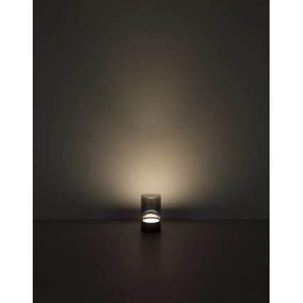 Globo - LED Lámpara de mesa táctil recargable y regulable para exteriores LED/2W/3,7V 2700/4000/6500K 1200mAh IP44 gris