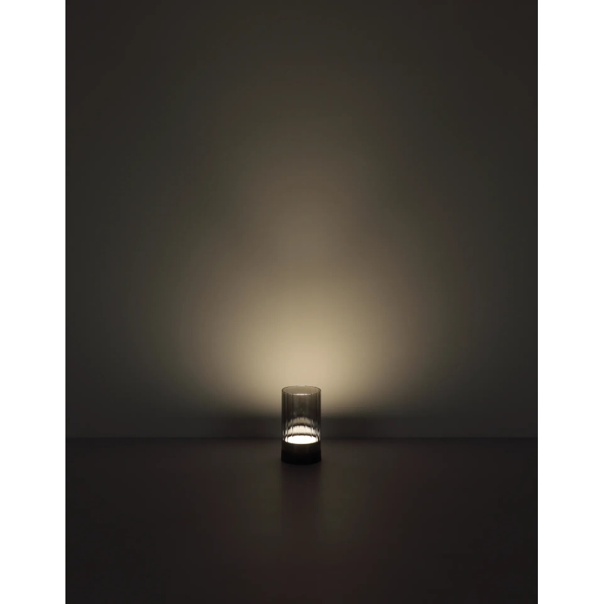 Globo - LED Lámpara de mesa táctil recargable y regulable para exteriores LED/2W/3,7V 2700/4000/6500K 1200mAh IP44 gris