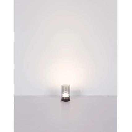 Globo - LED Lámpara de mesa táctil recargable y regulable para exteriores LED/2W/3,7V 2700/4000/6500K 1200mAh IP44 gris