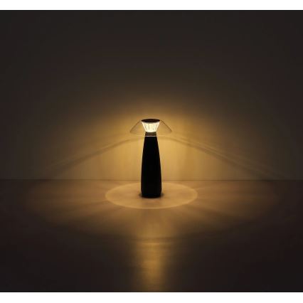 Globo - LED Lámpara de mesa táctil recargable y regulable LED/1W/3,7V 3000K 1200mAh negro