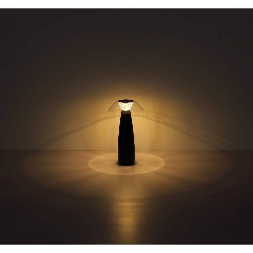 Globo - LED Lámpara de mesa táctil recargable y regulable LED/1W/3,7V 3000K 1200mAh negro