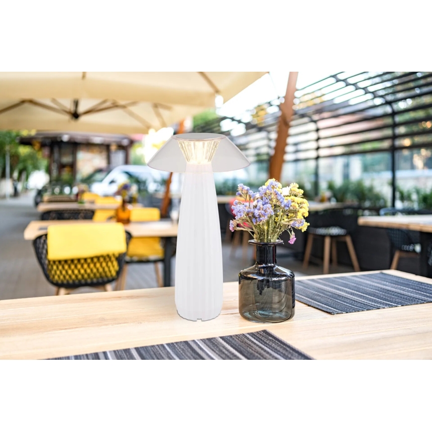 Globo - LED Lámpara de mesa táctil recargable y regulable LED/1W/3,7V 3000K 1200mAh blanco