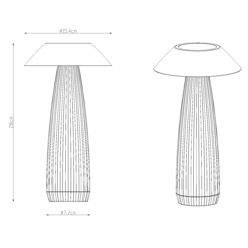 Globo - LED Lámpara de mesa táctil recargable y regulable LED/1W/3,7V 3000K 1200mAh blanco