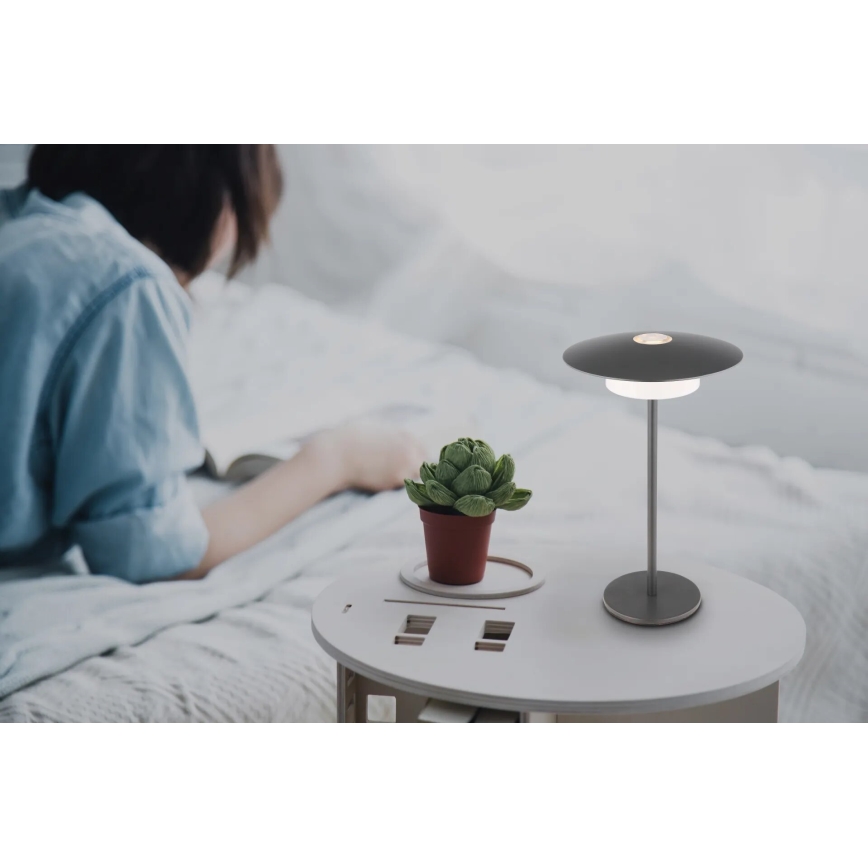 Globo - Lámpara de mesa LED recargable de exterior LED/3W/3,7V 1800/2700/3000K IP44 1800 mAh gris
