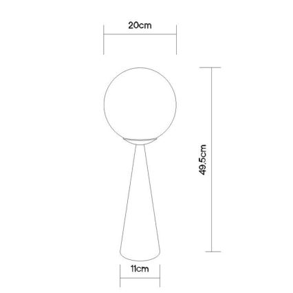 Globo - Lámpara de mesa 1xE27/40W/230V cromo mate