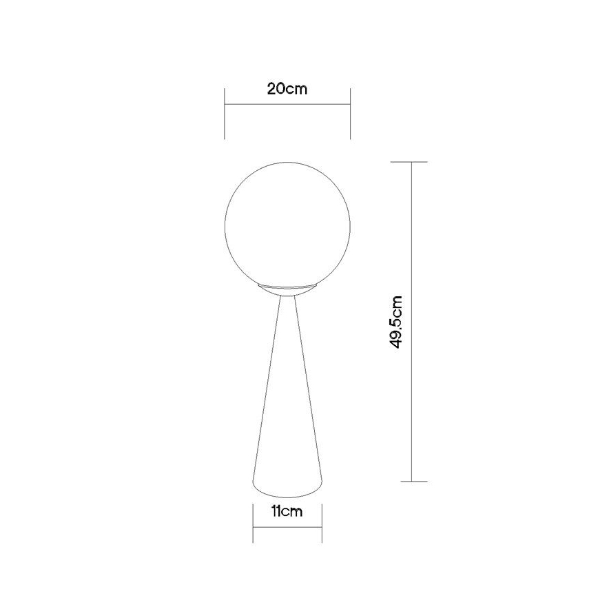 Globo - Lámpara de mesa 1xE27/40W/230V cromo mate