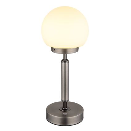 Globo - LED Lámpara de mesa táctil recargable y regulable LED/2,5W/5V 1800mAh 2700/4000/6500K antracita