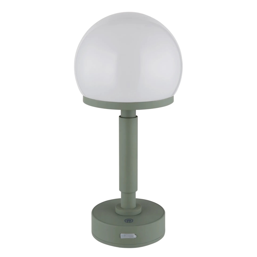 Globo - LED Lámpara de mesa táctil recargable y regulable LED/2,5W/5V 1800mAh 2800K verde