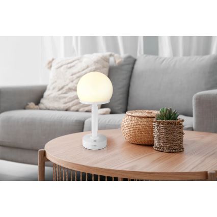 Globo - LED Lámpara de mesa táctil recargable y regulable LED/2,5W/5V 1800mAh 2800K blanco