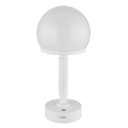 Globo - LED Lámpara de mesa táctil recargable y regulable LED/2,5W/5V 1800mAh 2800K blanco