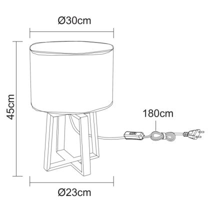 Globo - Lámpara de mesa 1xE14/40W/230V marrón