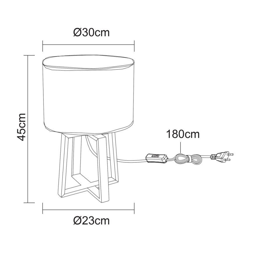 Globo - Lámpara de mesa 1xE14/40W/230V marrón