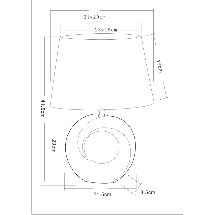 Globo 21641T - Lámpara de mesa JEREMY 1xE27/40W/230V