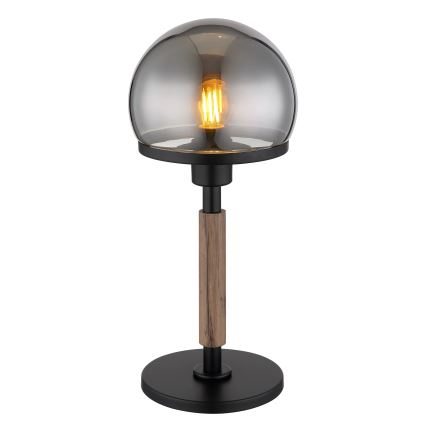 Globo - Lámpara de mesa 1xE27/40W/230V negro/marrón