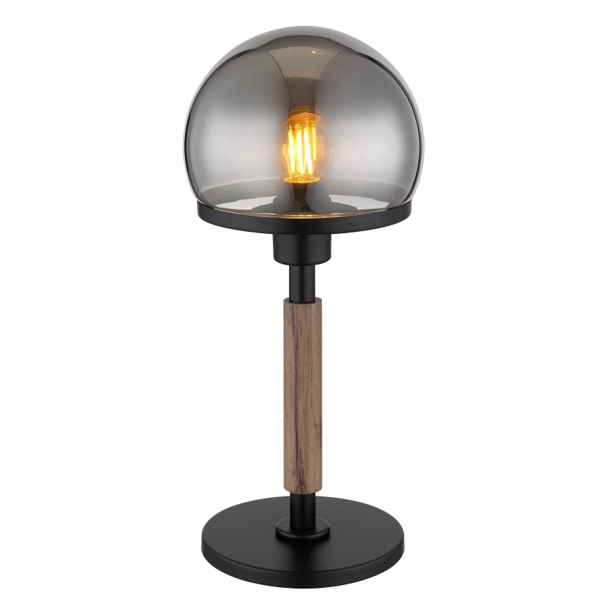 Globo - Lámpara de mesa 1xE27/40W/230V negro/marrón