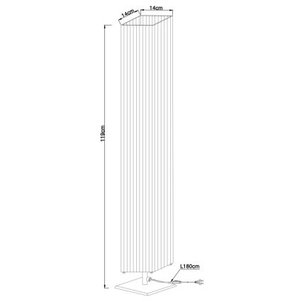 GLOBO 24662 - Lámpara de pie BAILEY 2xE27/40W/230V