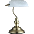 GLOBO 2492 - Lámpara de mesa ANTIQUE 1xE27/60W blanco-pátina