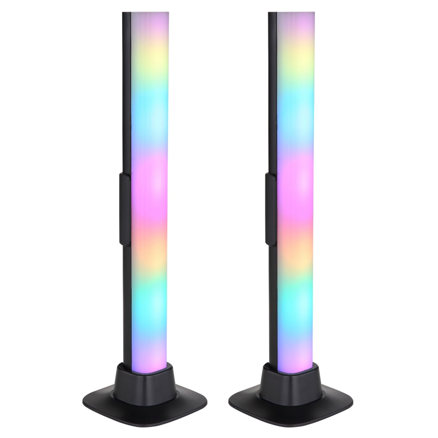 Globo RGB- SET 2x LED RGB Lámpara de mesa regulable 2en1 LED/2W/5V USB Wi-Fi Tuya