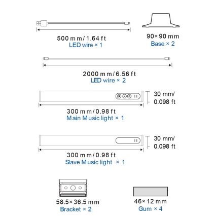 Globo RGB- SET 2x LED RGB Lámpara de mesa regulable 2en1 LED/2W/5V USB Wi-Fi Tuya