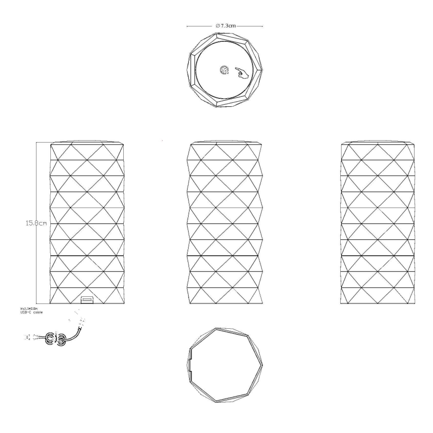 Globo - LED RGB Lámpara de mesa táctil recargable LED/0,6W/3,7V 500mAh