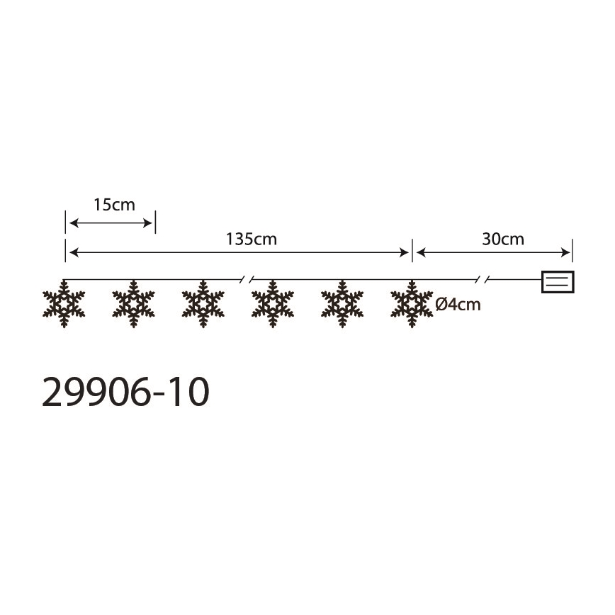 Globo 29906-10 - LED Cadena decorativa 10xLED/0,03W/2xAA
