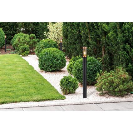 Globo - Lámpara de exterior 1xE27/23W/230V IP44 110 cm negro/cobre