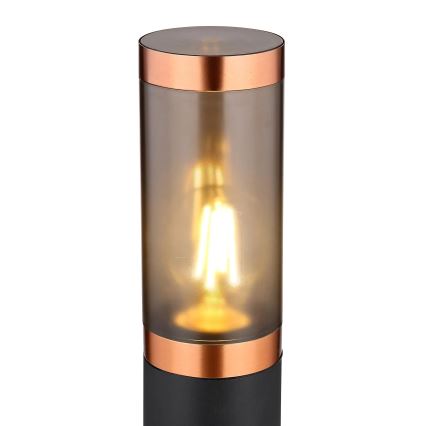 Globo - Lámpara de exterior 1xE27/23W/230V IP44 110 cm negro/cobre