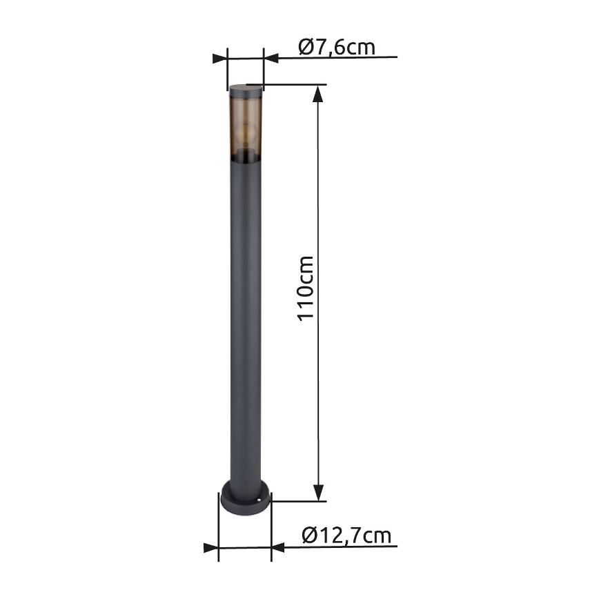 Globo - Lámpara de exterior 1xE27/23W/230V 110 cm IP44