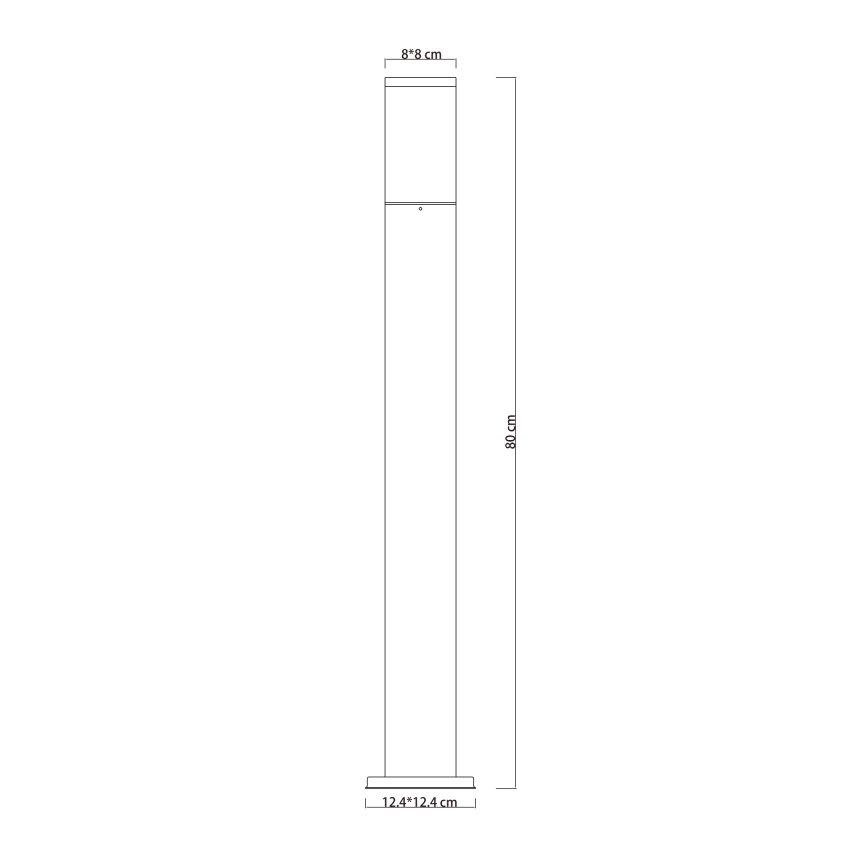 Globo - Lámpara de exterior 1xE27/15W/230V 80 cm IP44