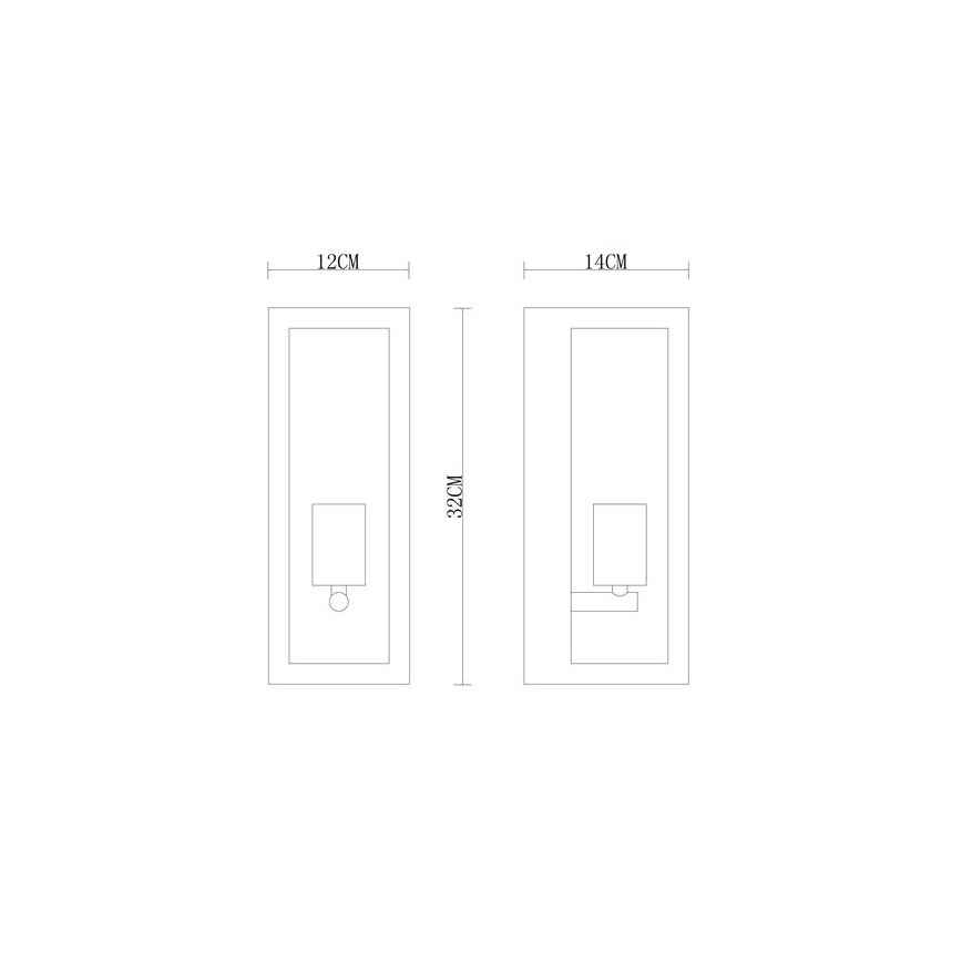 Globo - Aplique de exterior 1xE27/60W/230V IP44
