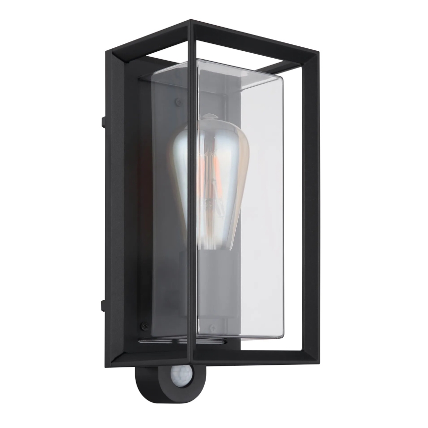 Globo - Aplique para exterior con sensor 1xE27/60W/230V IP44 negro