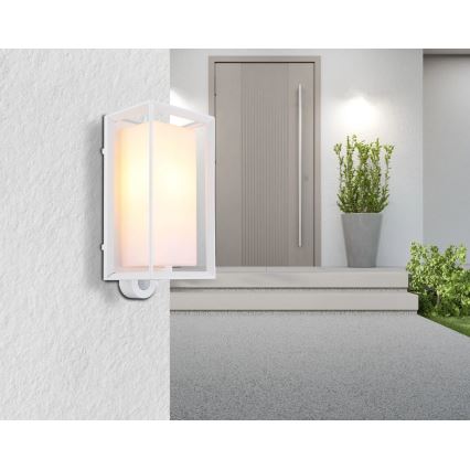 Globo - Aplique para exterior con sensor 1xE27/60W/230V IP44 blanco
